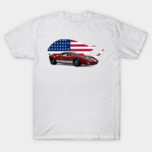 GT40 MK1 USA Print T-Shirt